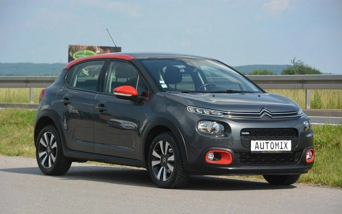 Citroen C3 cena 49300 przebieg: 87007, rok produkcji 2017 z Nekla małe 379